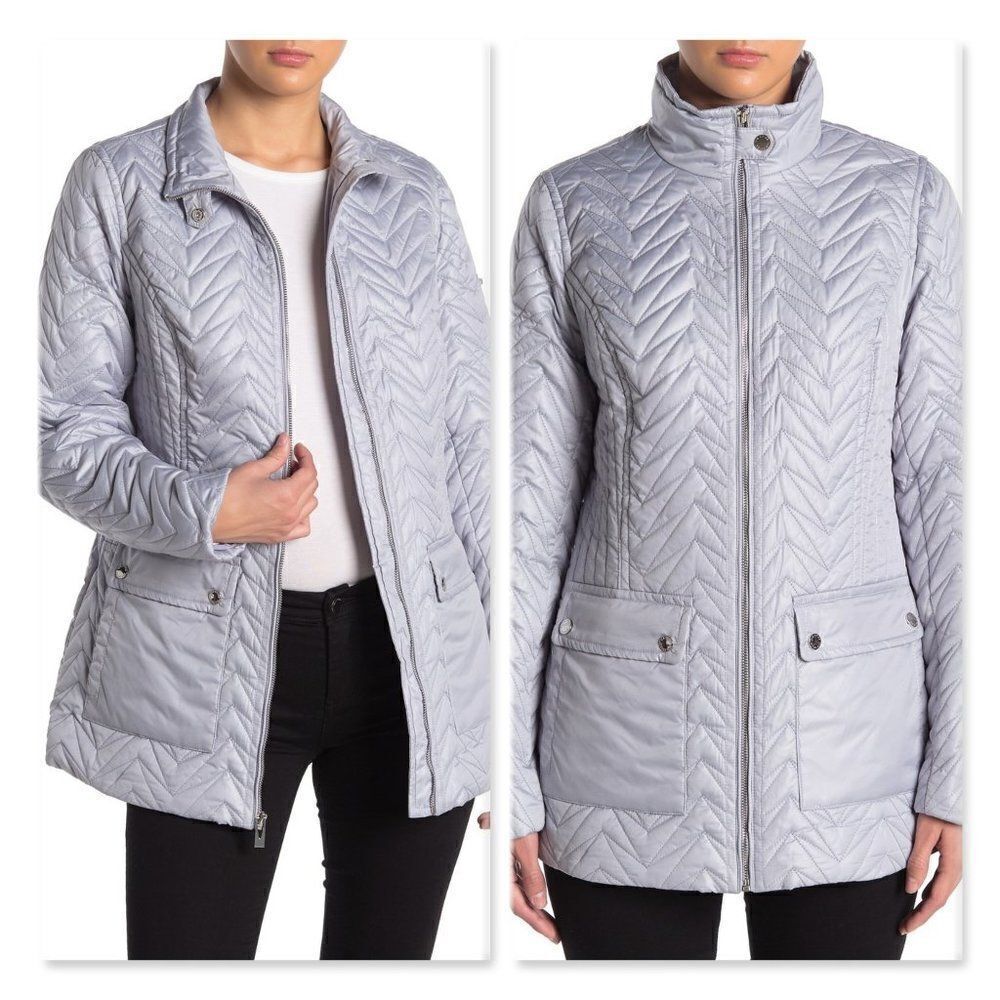 Via Spiga Quilted Cargo Jacket sz Medium
